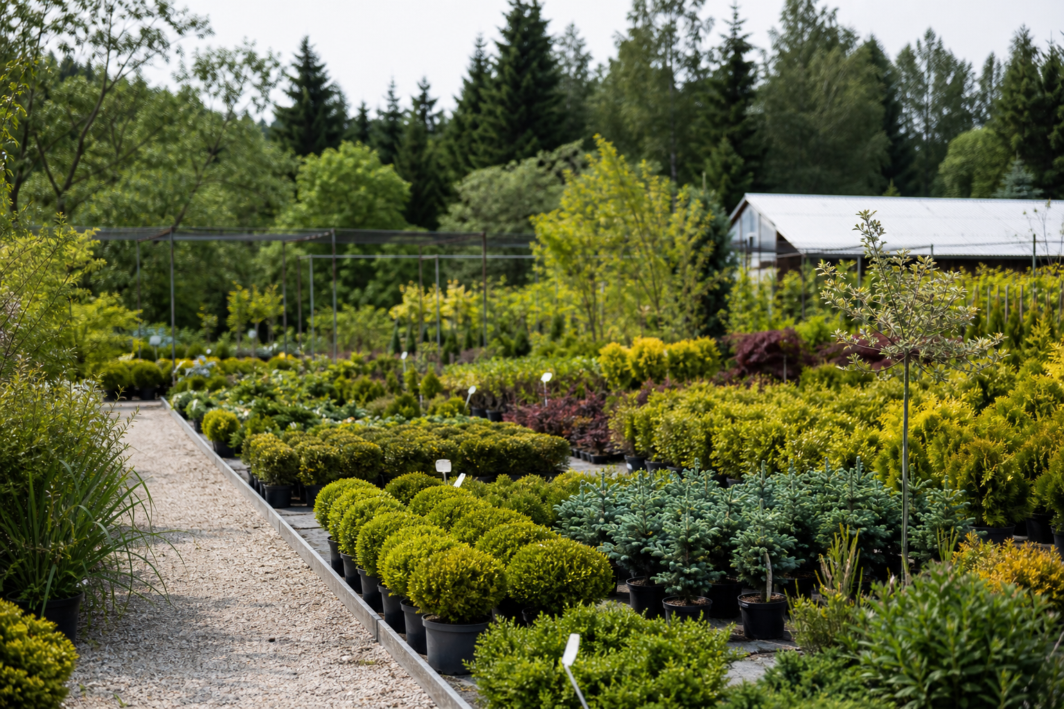 Colourful perennial border in bloom